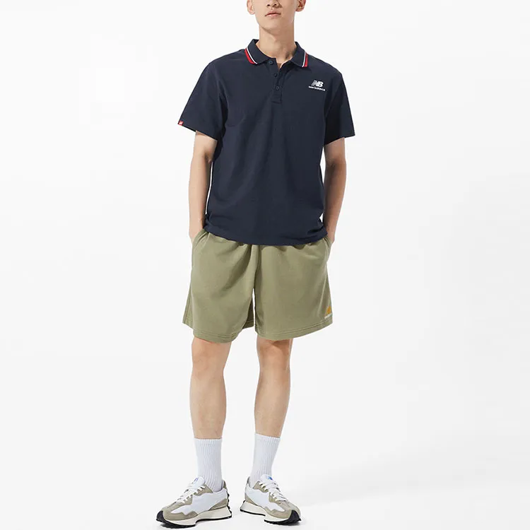 New Balance Polo Shirts Men Black-2