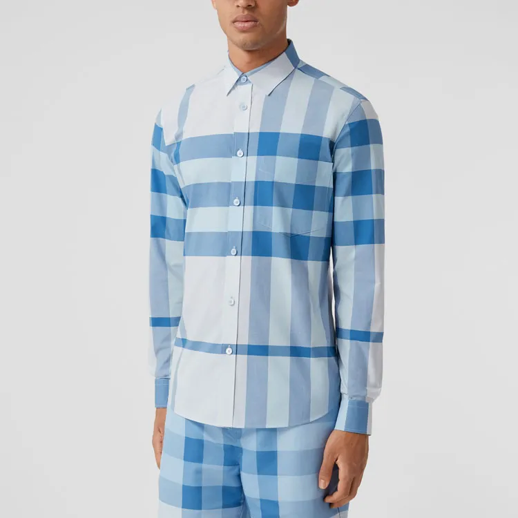 Burberry SS22 Shirt Men's Sky Blue-2