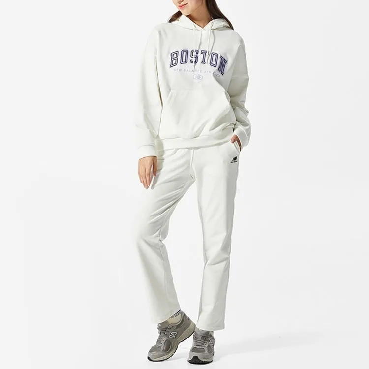 New Balance Knitted Sports Pants Women's Cream White-2