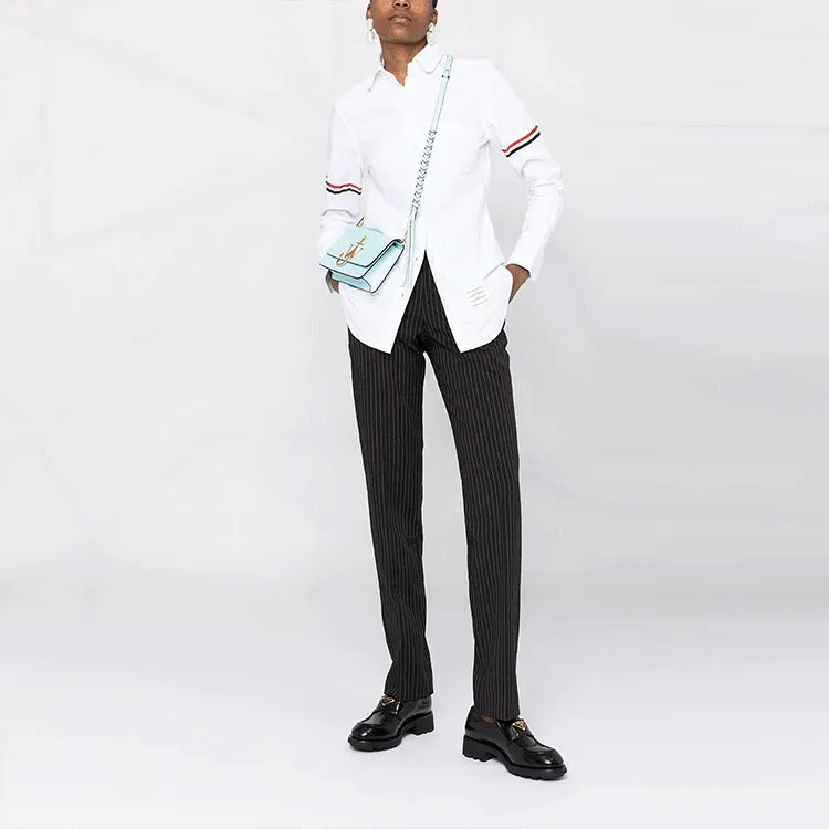 THOM BROWNE Long-Sleeved Striped Shirt-1