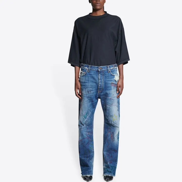 Balenciaga SS22 Denim Trousers Men's Blue-2