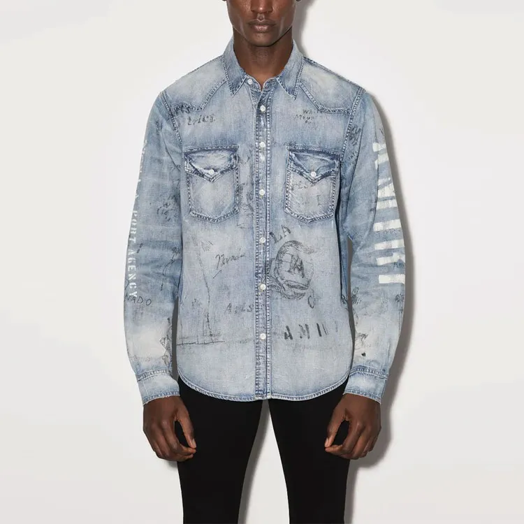 AMIRI Military Stencil Denim Shirt-1