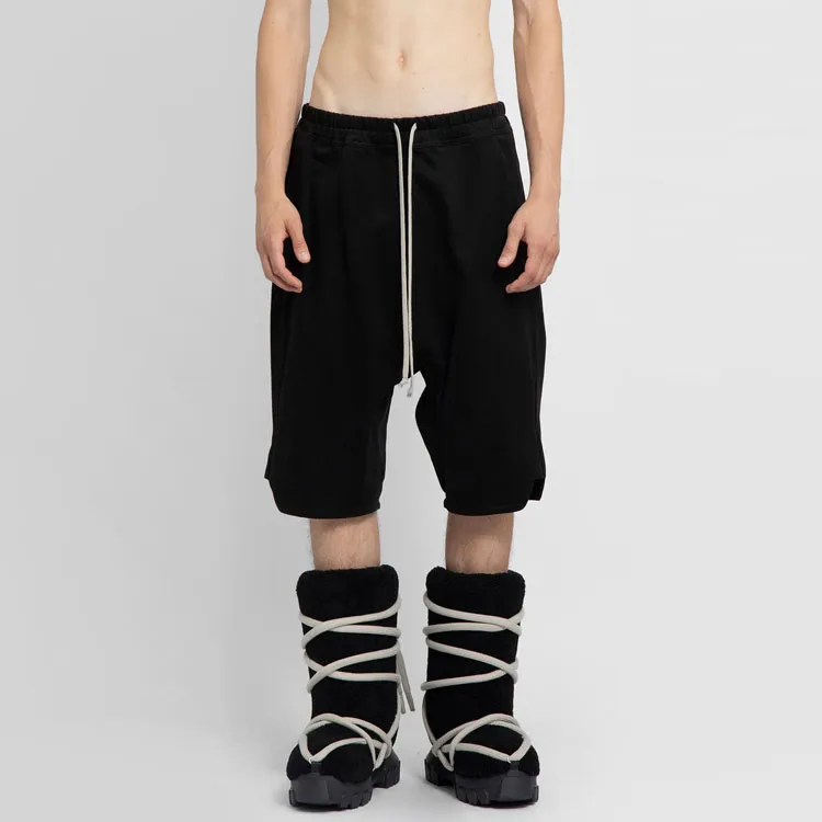RICK OWENS Casual Shorts Men Black-3