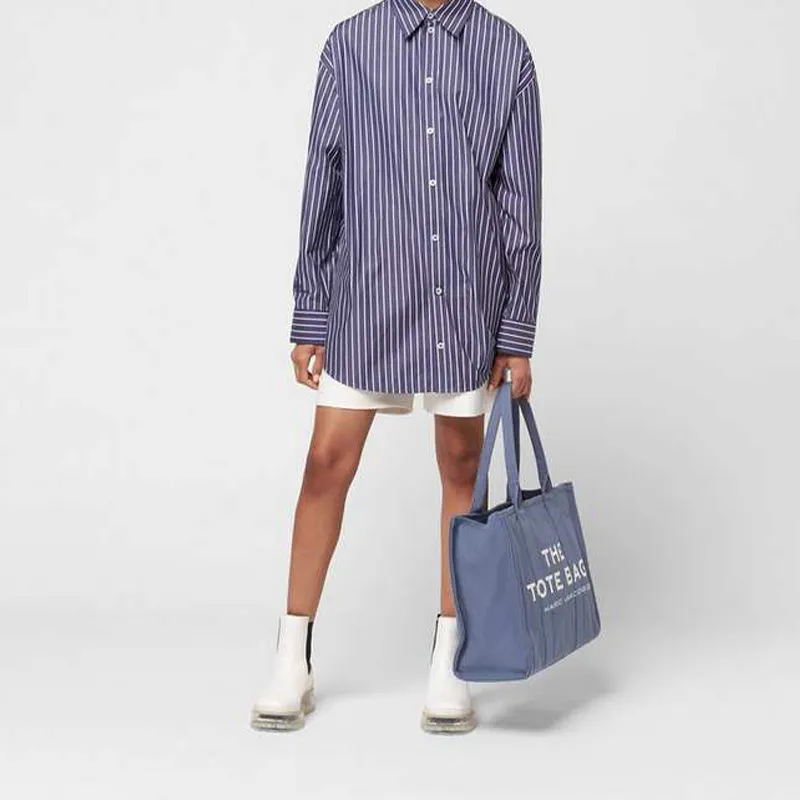 MARC JACOBS The Large Tote Blue Shadow-4