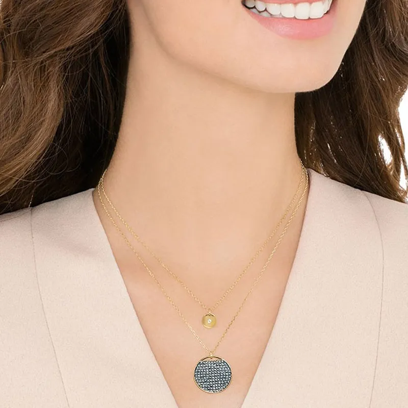 Swarovski Ginger Gold Plated Necklaces Women's-2