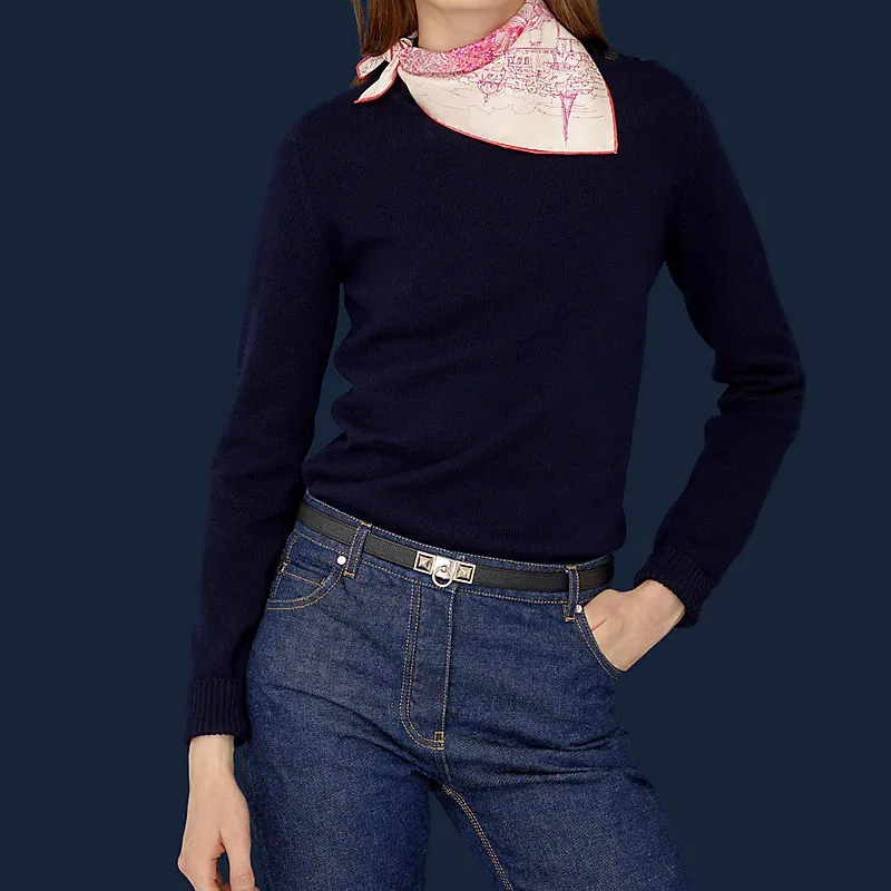HERMES Roof Garden Silk Scarves Women's Pink-1