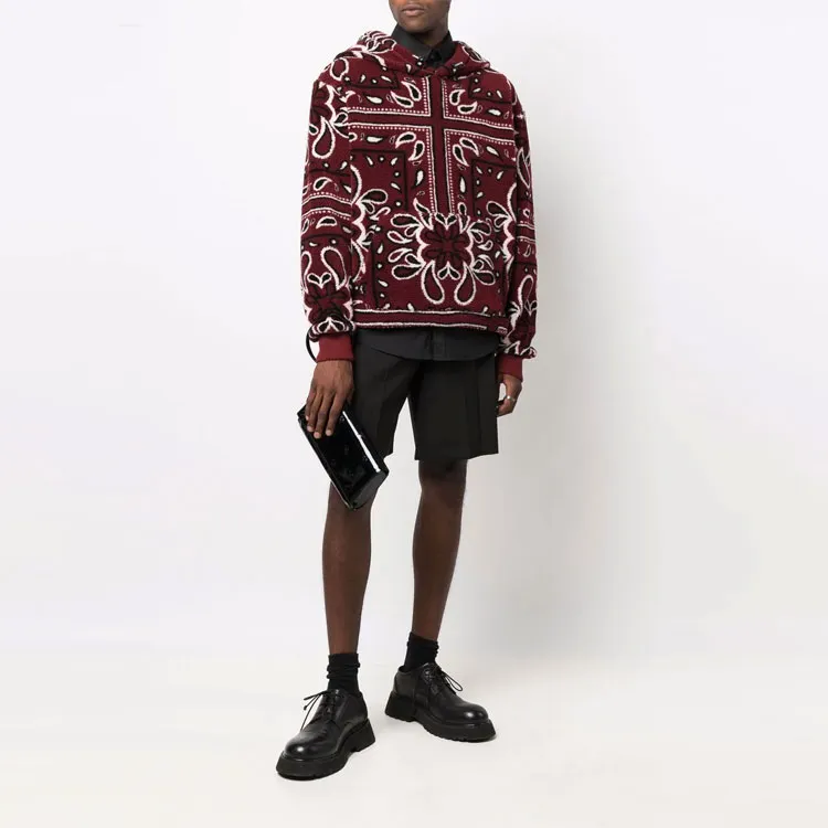 AMIRI Printed Bandana Polar Fleece Hoodie-1