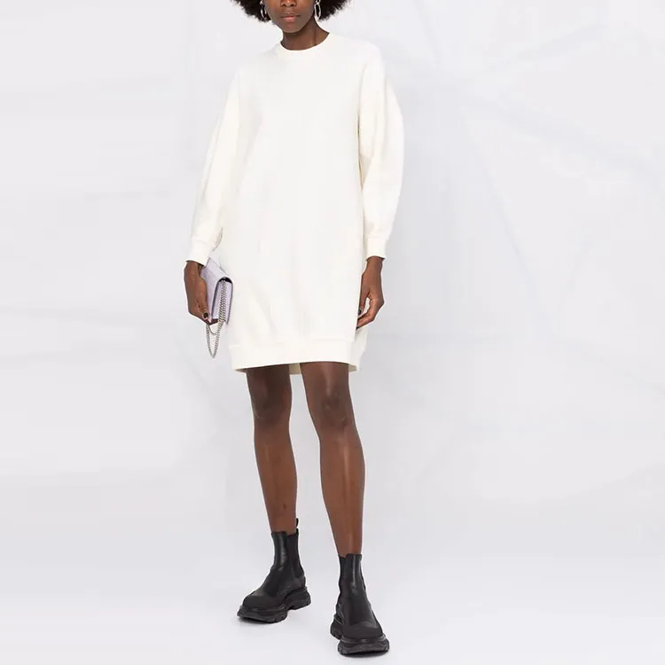 Alexander McQueen Long Sleeved Dresses Women's White-1