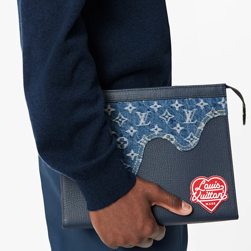 LOUIS VUITTON X Nigo Pochette Voyage Mm Monogram Blue-5
