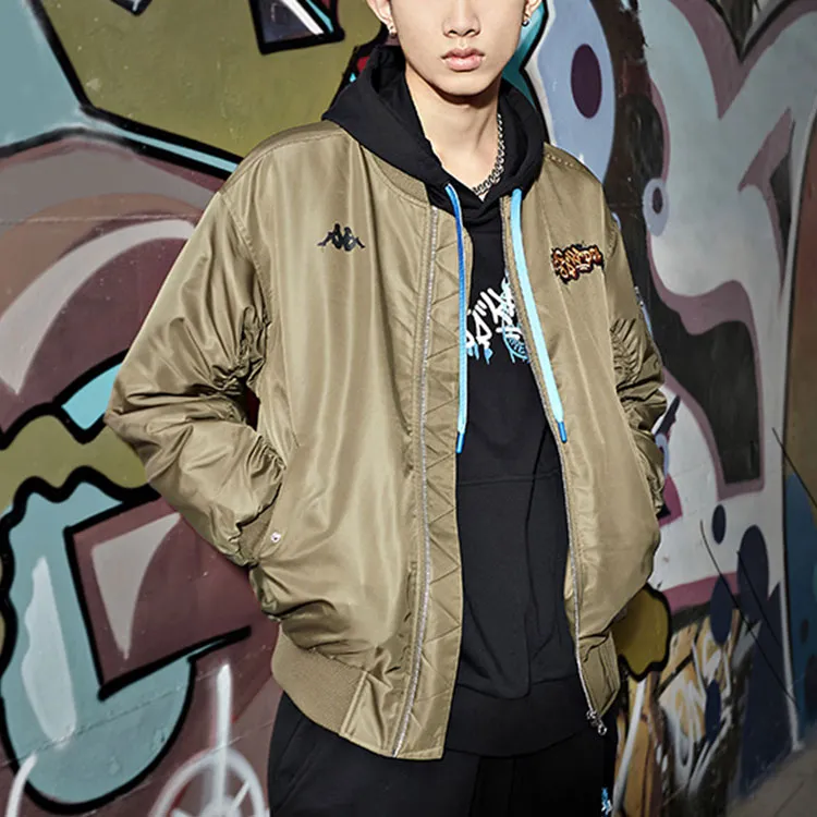 Kappa Solid Color Baseball Collar Puffer Jacket Unisex-7