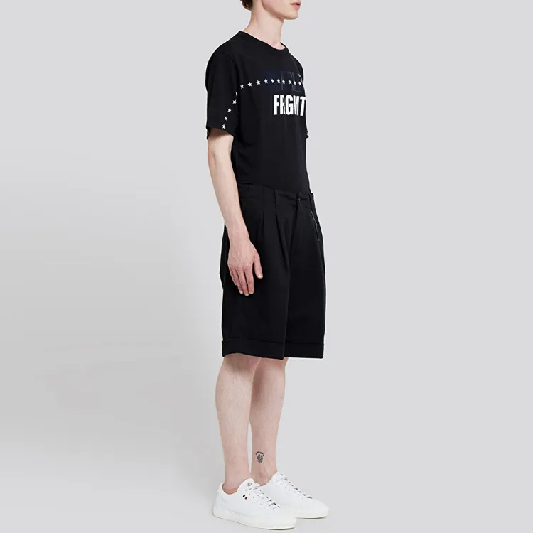 MONCLER GENIUS Moncler X Fragment Hiroshi Fujiwara Logo Printed Sweat Shorts-3