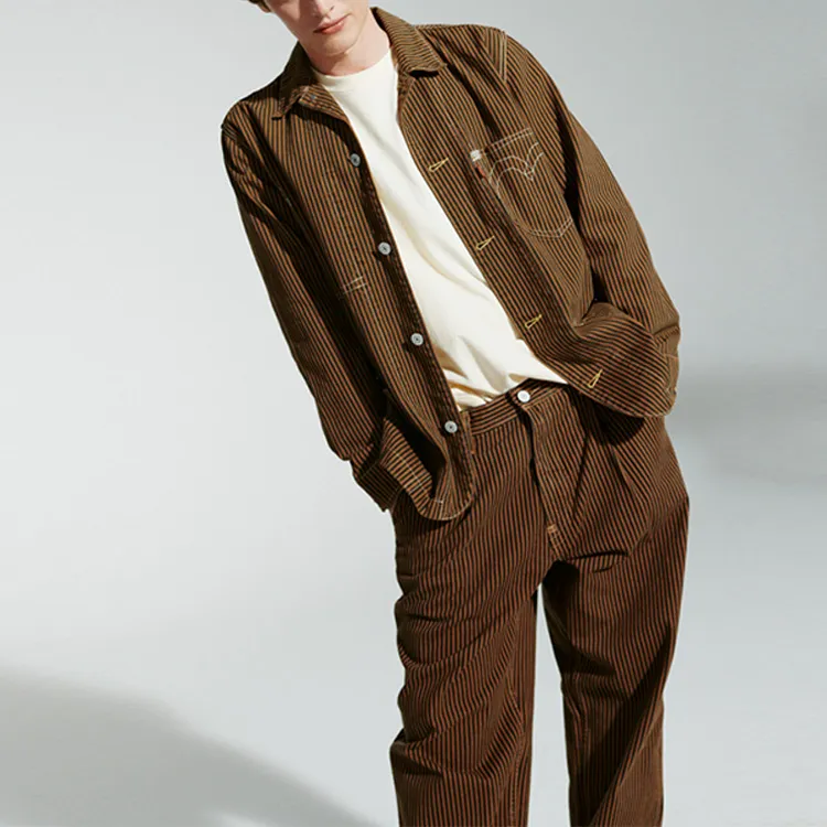 Levis Denim Jackets Men Brown-2