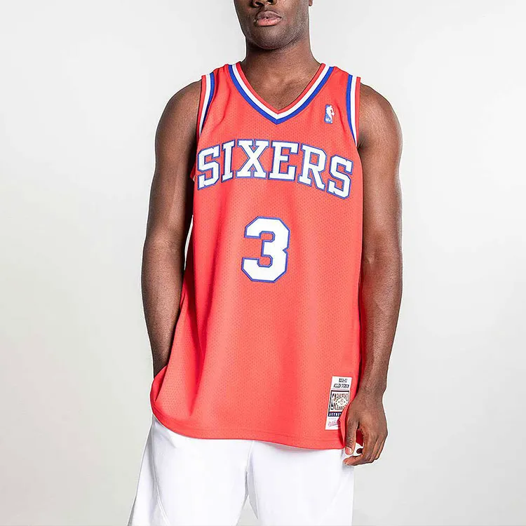 Mitchell Ness Authentic 76ERS 02 03 Allen Iverson 'Victory ' Jersey-3