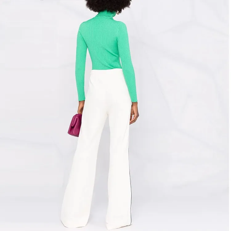 GUCCI Ribbed Turtleneck Sweater Green-2