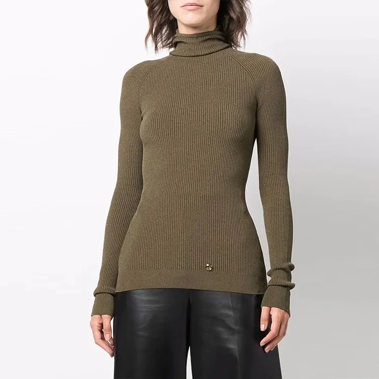 BALMAIN FW21 Slim Fit Sweater Women's Green-1