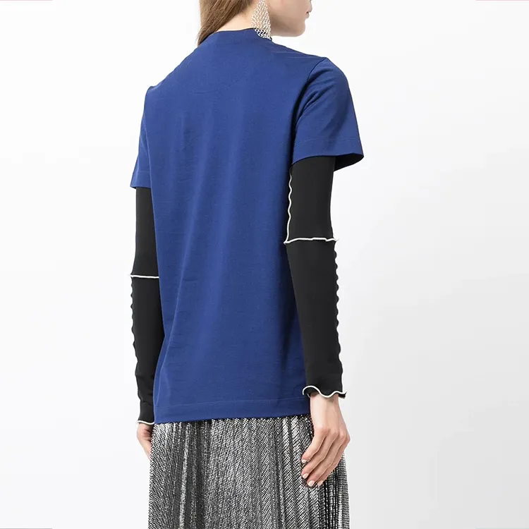 Y 3 T Shirts Women's Blue-3