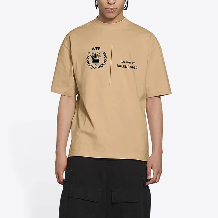 Balenciaga T Shirts Men Khaki-3