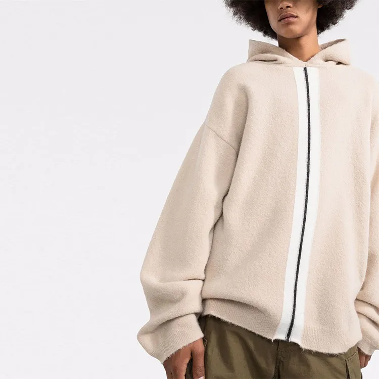 PALM ANGELS Striped Knit Hoodie-4