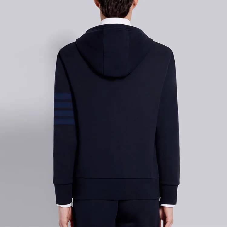 THOM BROWNE Tonal 4-Bar Hooded Jacket-2