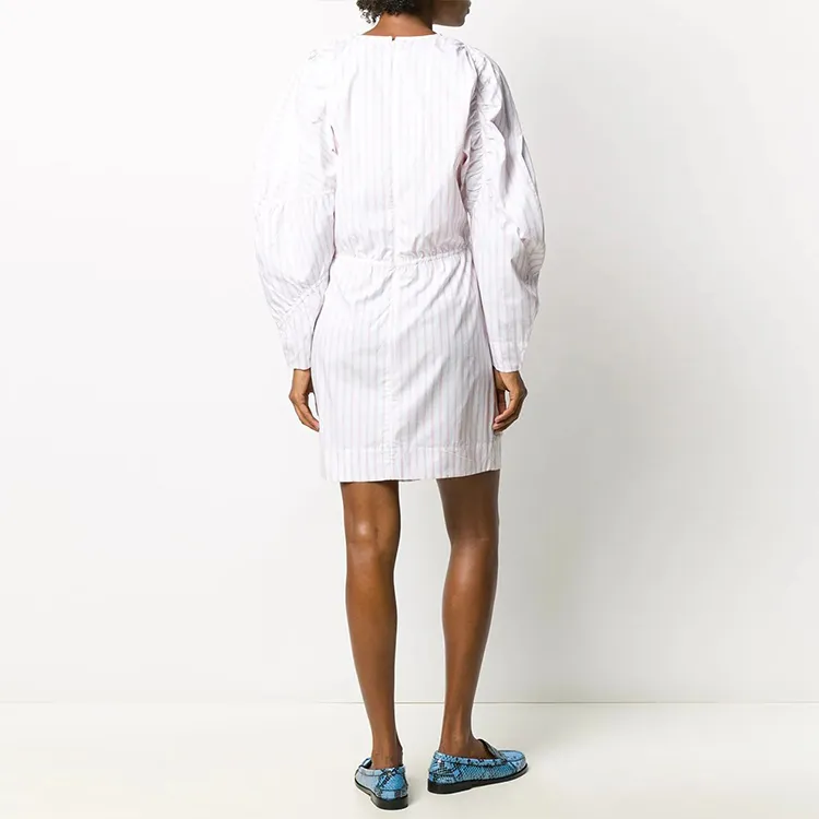 GANNI Long-Sleeved Dresses Women's White-2