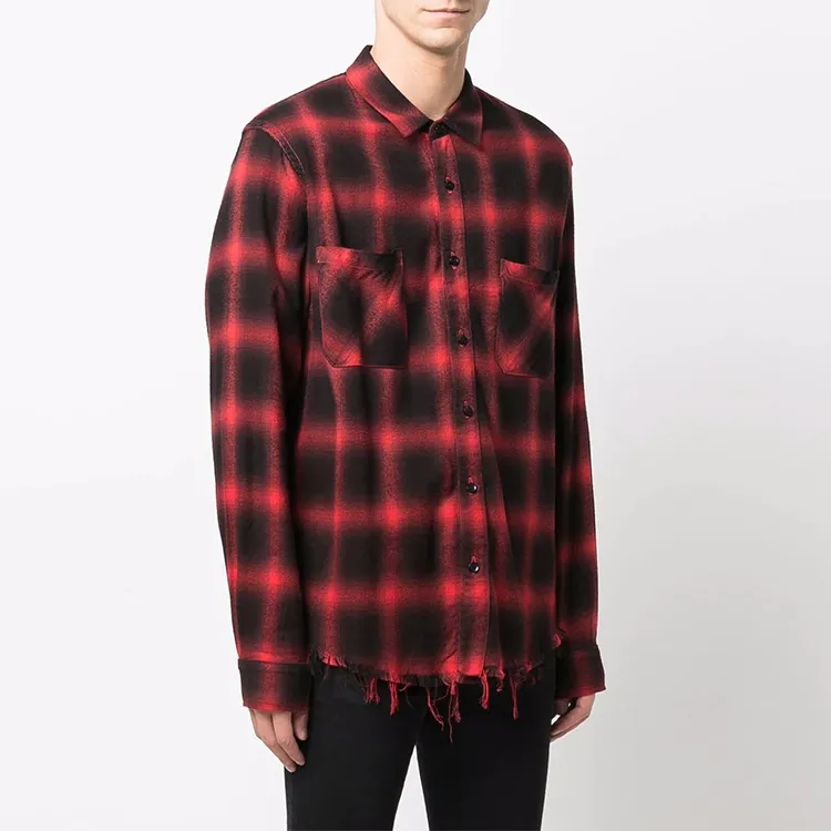 AMIRI Plaid Flannel Crystal Stars Loose Fit Button Down Top-3