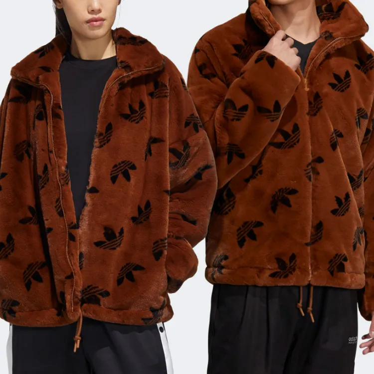 Adidas Originals Jacket International Size Winter Unisex Brown-4
