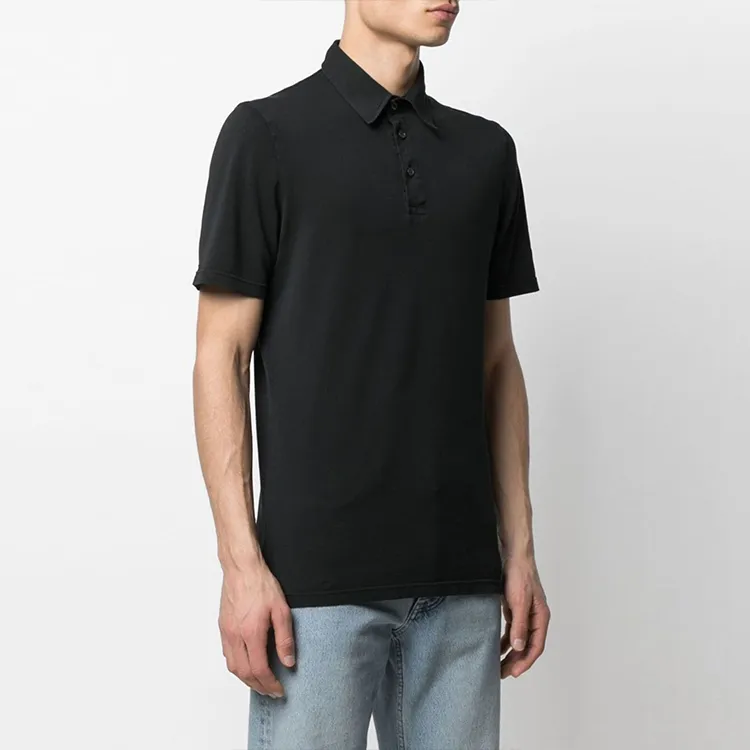 FEDELI Short sleeved Cotton Polo Shirt-3