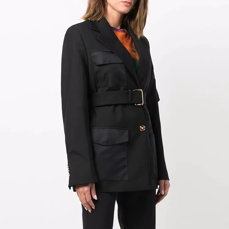 VERSACE Long sleeve Belted Jacket-2