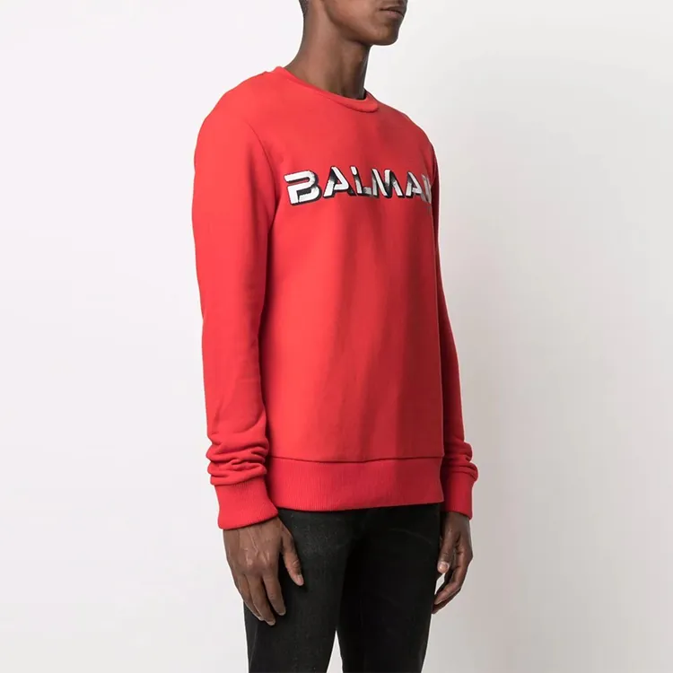 BALMAIN Sweatshirts Men Red-3