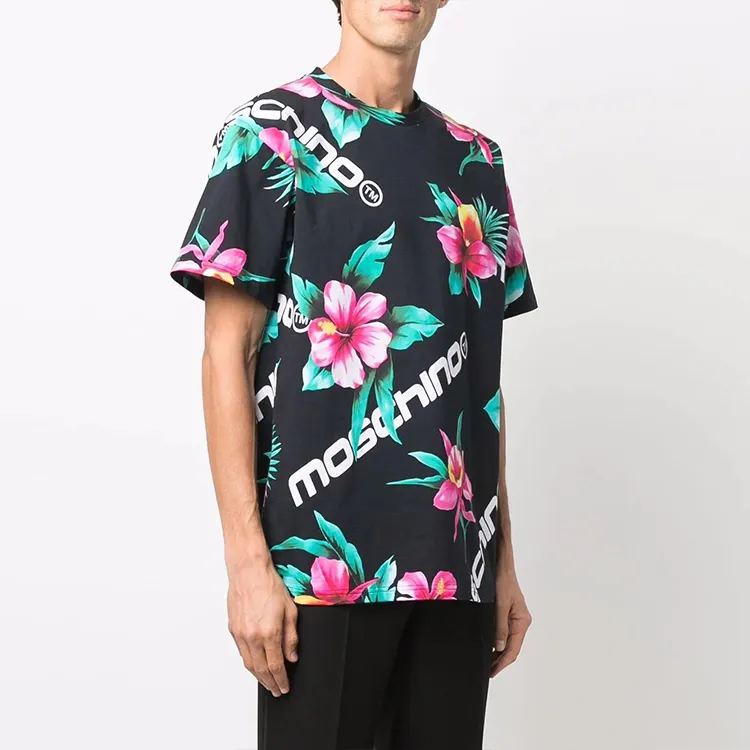 MOSCHINO Floral Printed Crewneck T Shirt-2