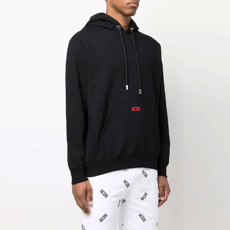 GCDS Logo Detailed Drawstring Hoodie-3