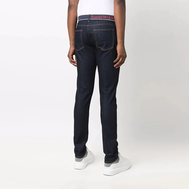 Alexander McQueen Jeans Men Dark Blue-4