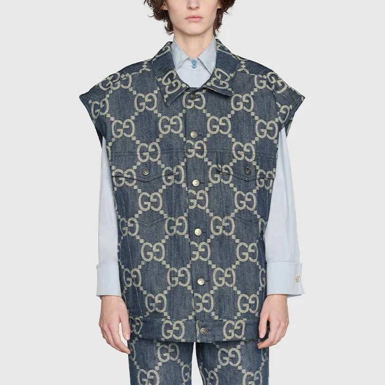 GUCCI Pineapple SS22 Vest Men's Blue-3