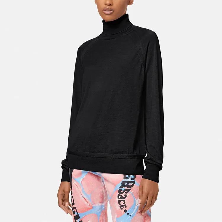 VERSACE SS22 Slim Fit Sweater Women's Black-2