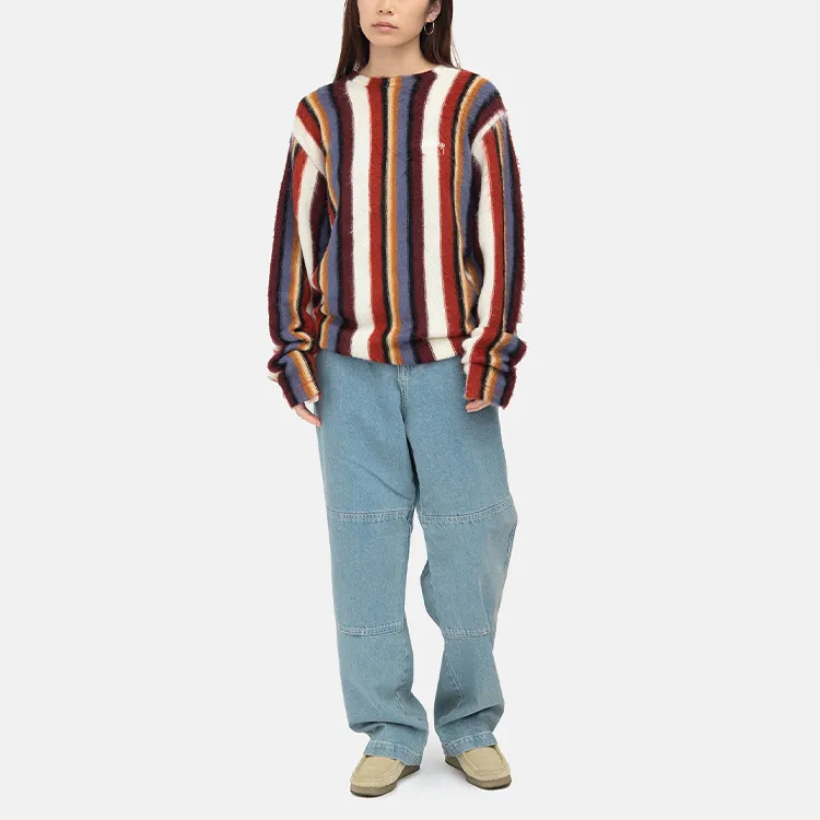 Stussy Vertical Striped Knit Crew-2