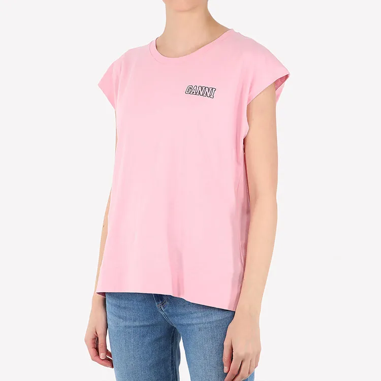 GANNI T-Shirts Women's Pink-4