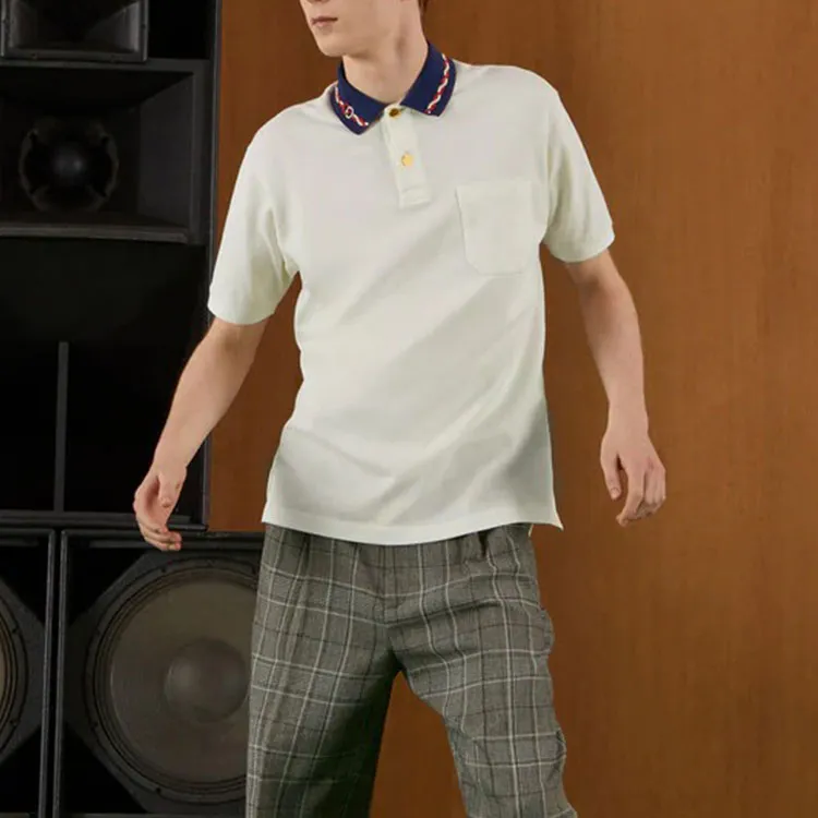 GUCCI Contrast collar Polo Shirt-1