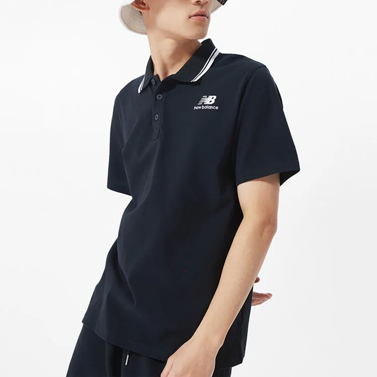 New Balance Polo Shirts Men Black-3