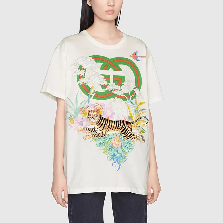 GUCCI Chinese New Year T Shirt Women's Ecru-2