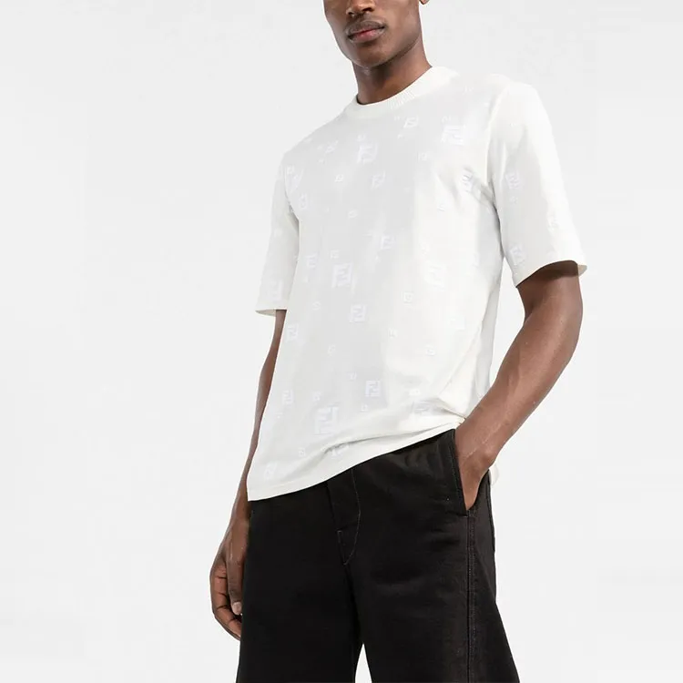 FENDI T-Shirts Men White-4