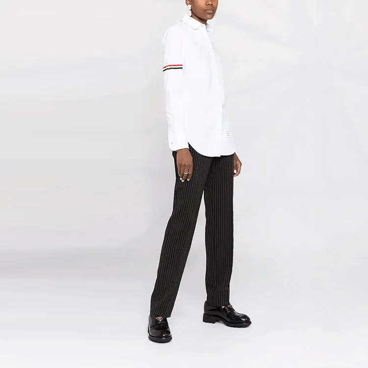 THOM BROWNE Long-Sleeved Striped Shirt-3