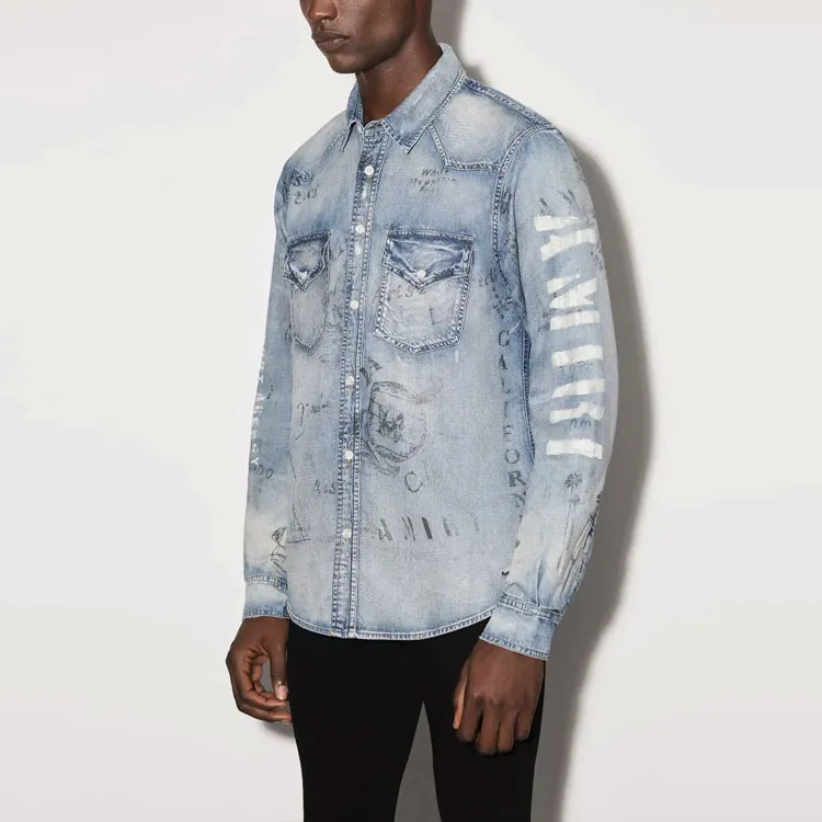 AMIRI Military Stencil Denim Shirt-3