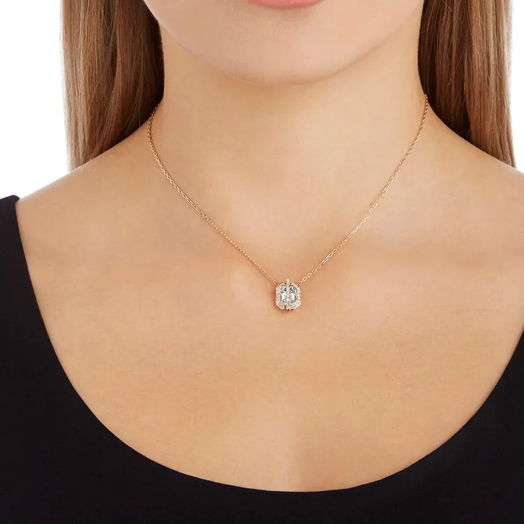 Swarovski Favor Crystal Necklaces Women's Rose Gold-2