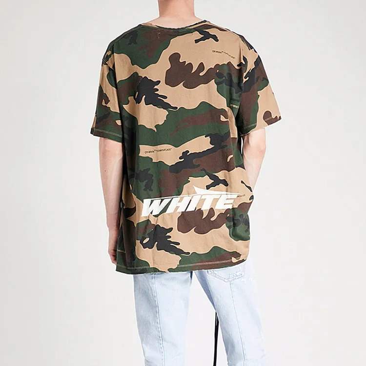 OFF WHITE T Shirts Unisex Camouflage-3