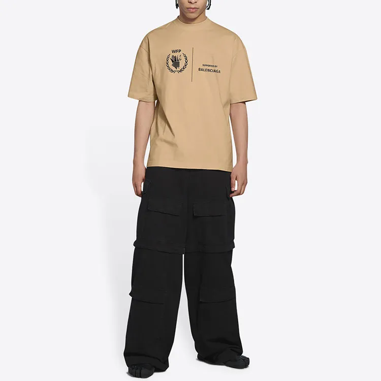 Balenciaga T Shirts Men Khaki-2
