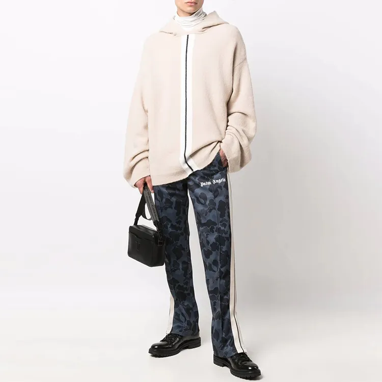 PALM ANGELS Striped Knit Hoodie-2
