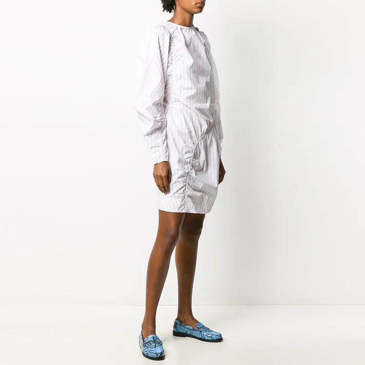 GANNI Long-Sleeved Dresses Women's White-3