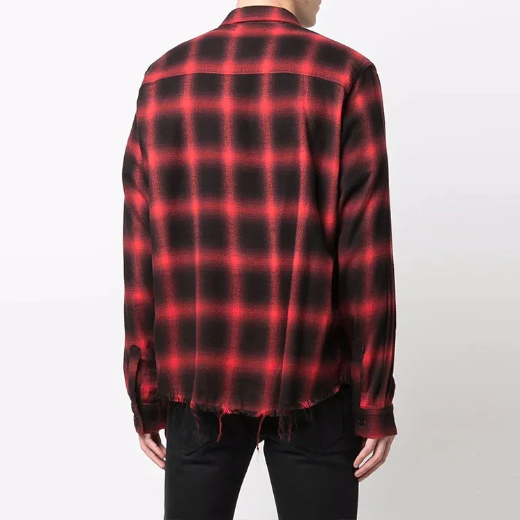 AMIRI Plaid Flannel Crystal Stars Loose Fit Button Down Top-2