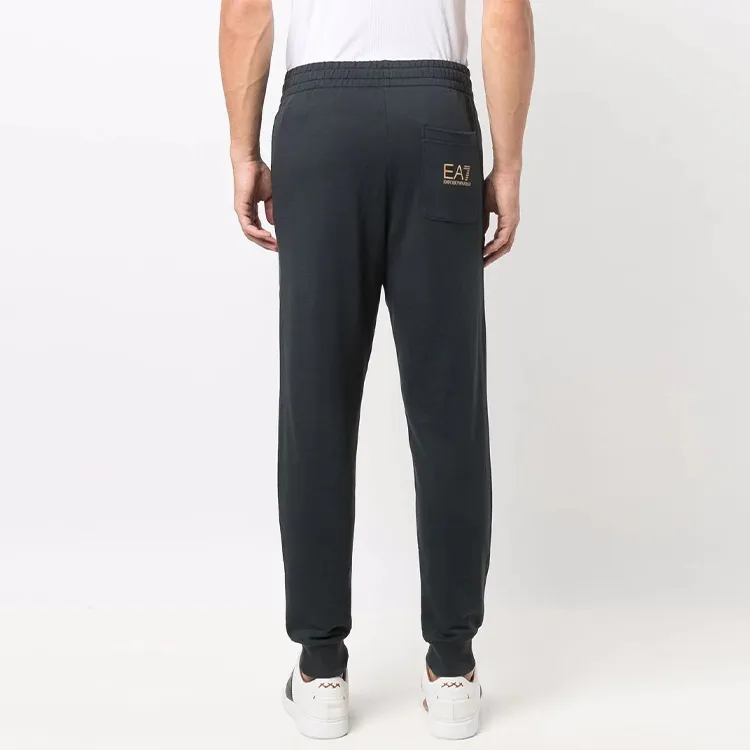 EMPORIO ARMANI EA7 Knitted Sweatpants Men Blue-3