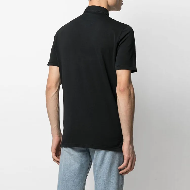 FEDELI Short sleeved Cotton Polo Shirt-2
